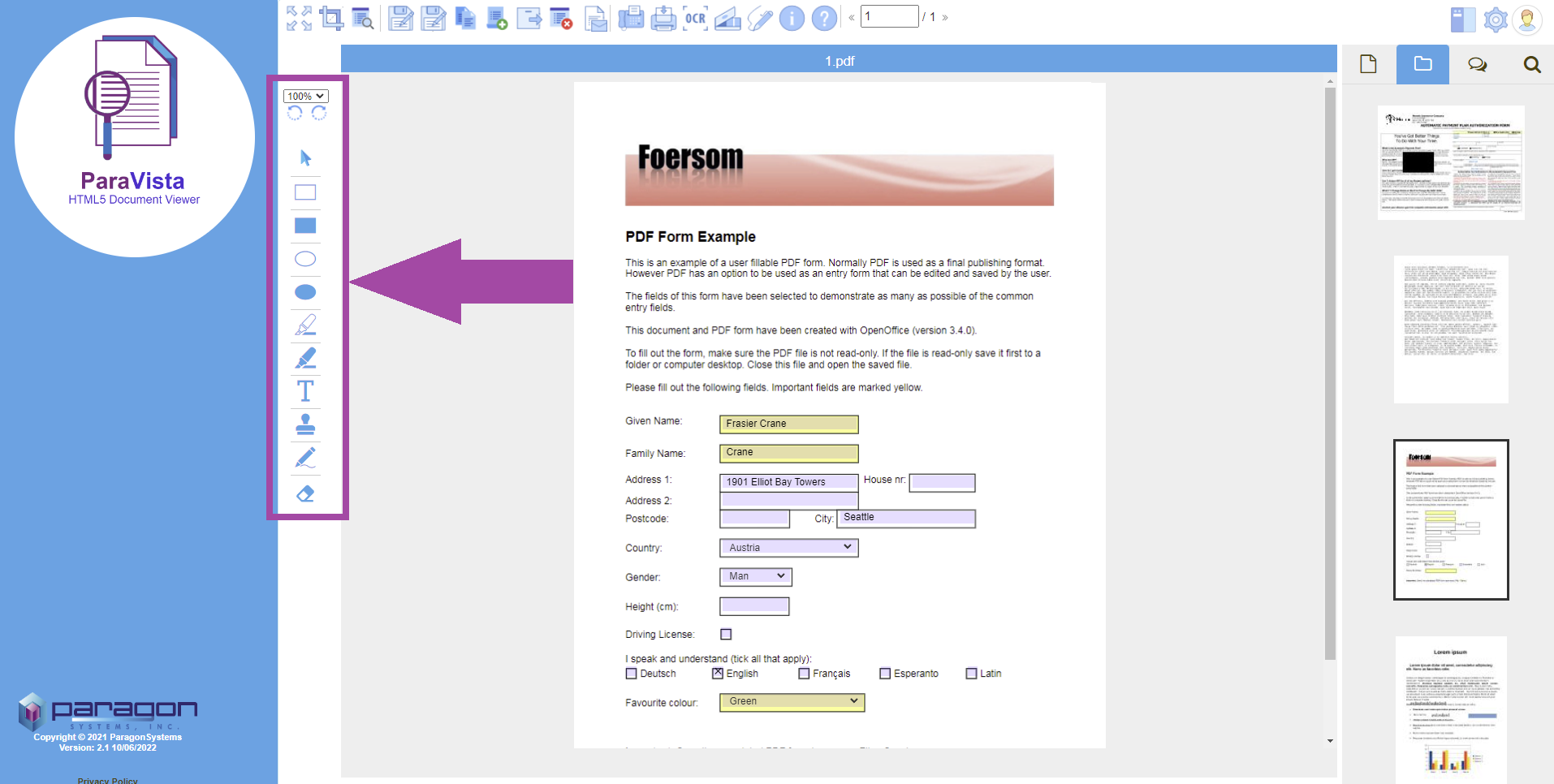 ParaVista - Add Annotations Using ParaVista Document Viewer Tools