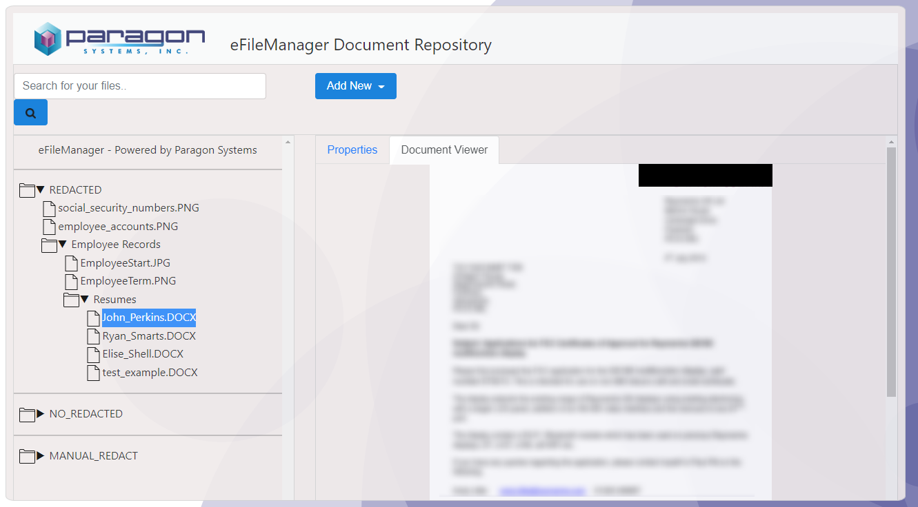 eFile Document Storage Software